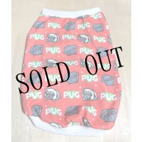 pugオレンジレッド☆受注作成（送料無料）